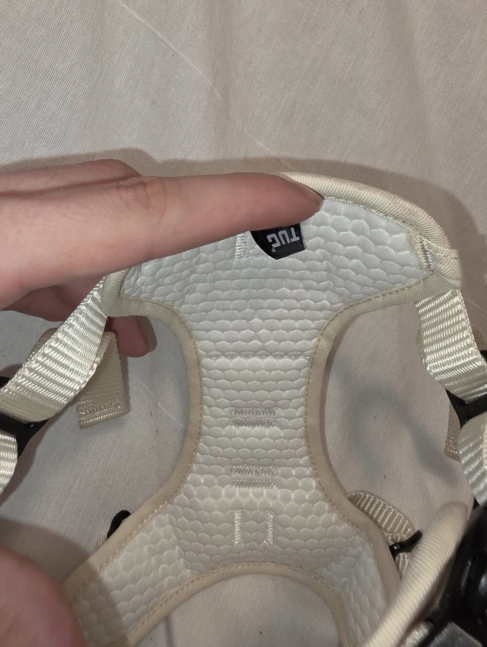 TUG Padded Adjustable Soft/Vest Dog Harness Size S Beige Nylon